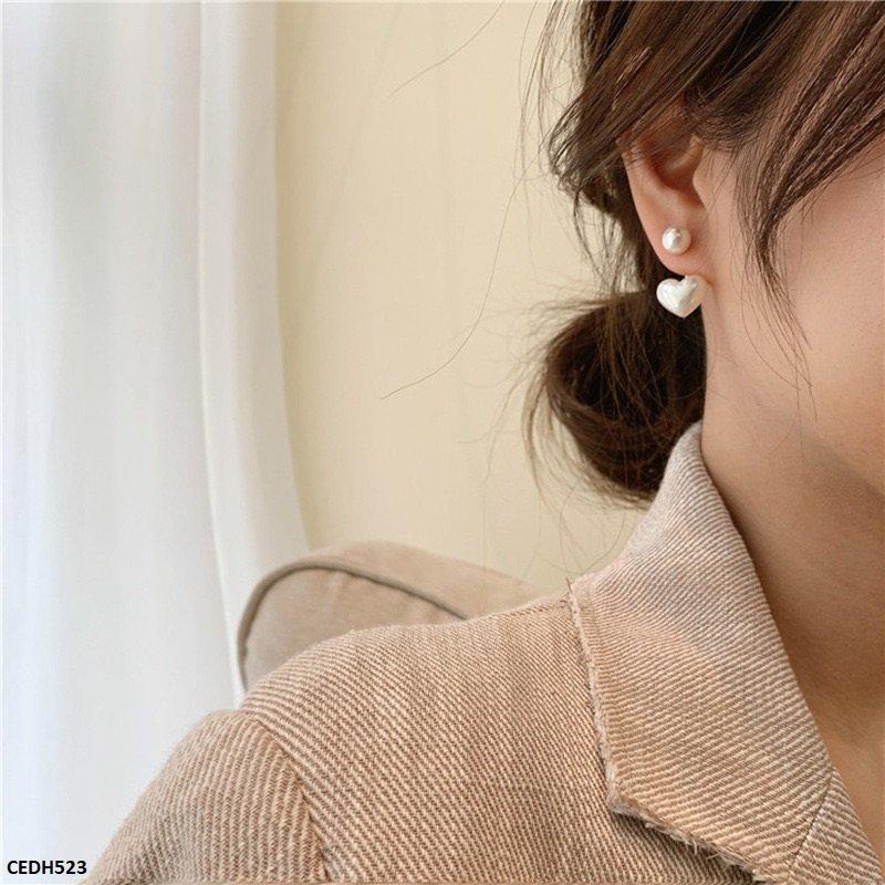 Pearl Heartdrop Earrings