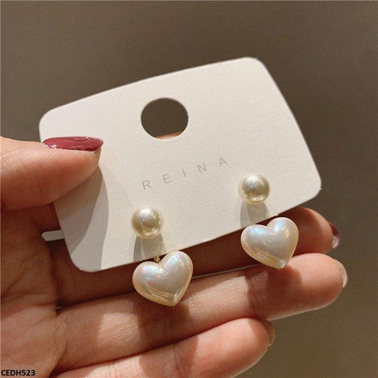 Pearl Heartdrop Earrings