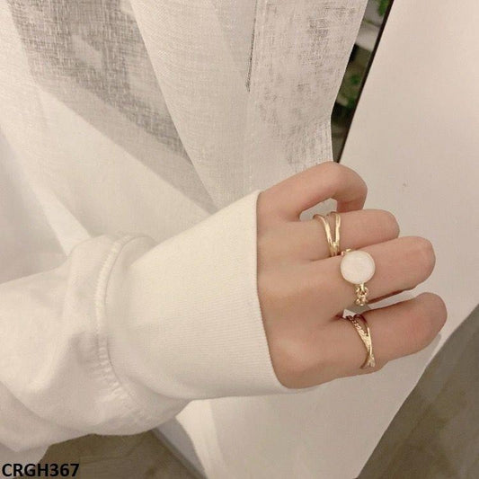 3 Painted Cuts Rings Adjustable