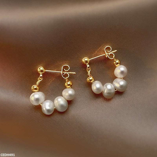 Drop Pearl Earrings
